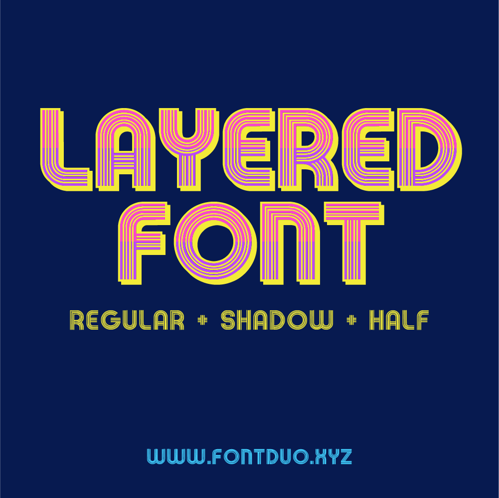 Fd Funky Layered Font Fontduo