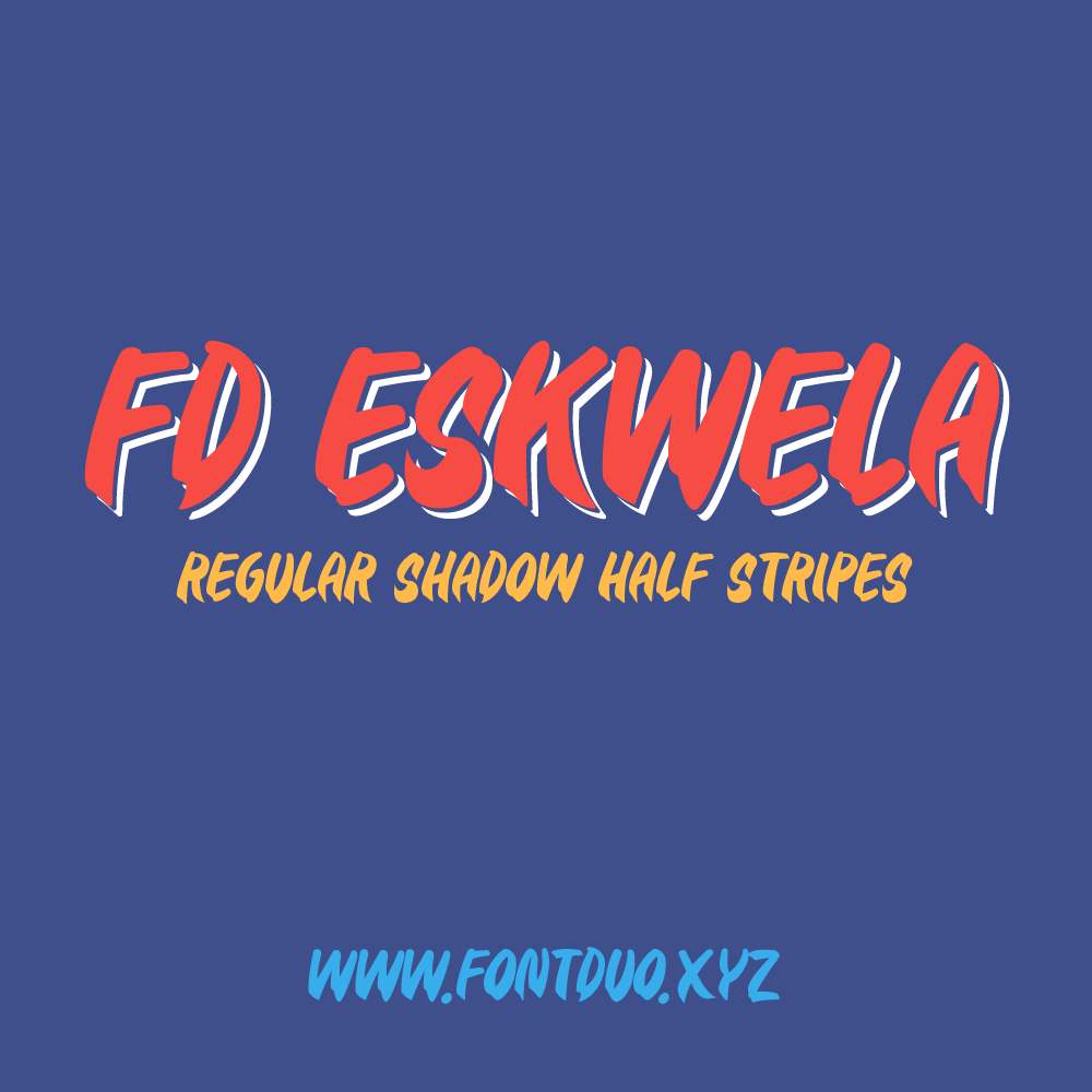 Fd Eskwela Layered Font Fontduo